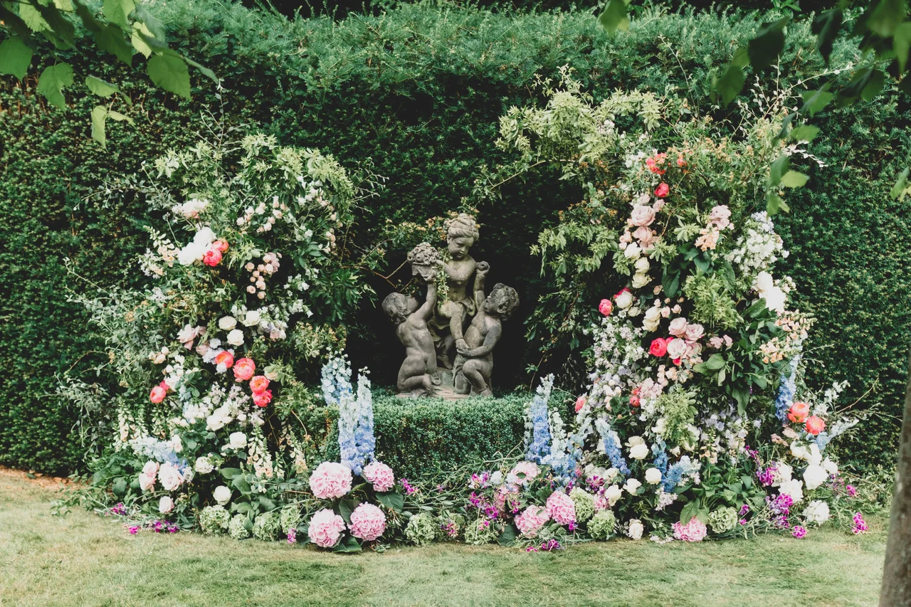 Whimsical English garden wedding
