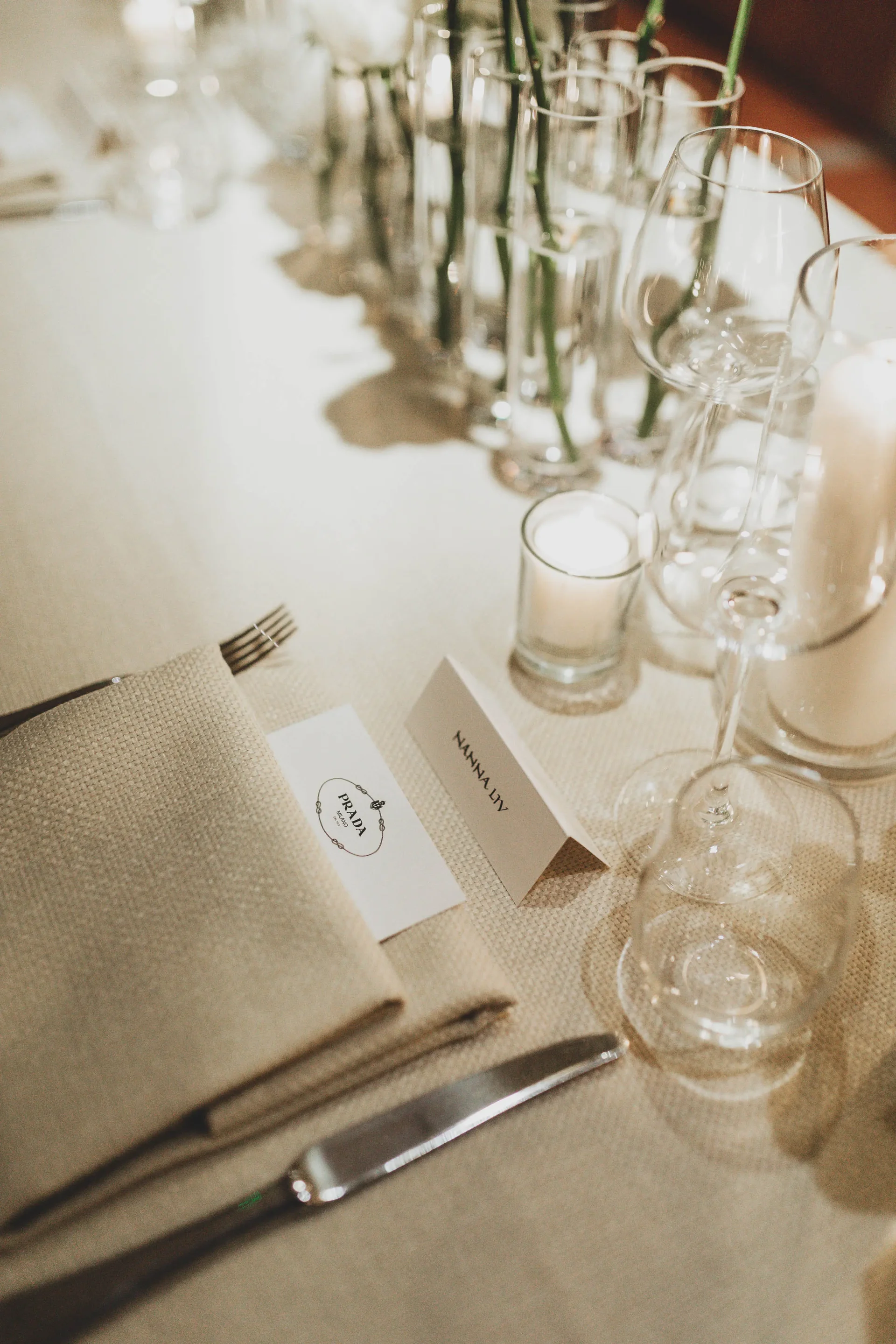 A luxe, minimal and intimate Dinner for Prada 7