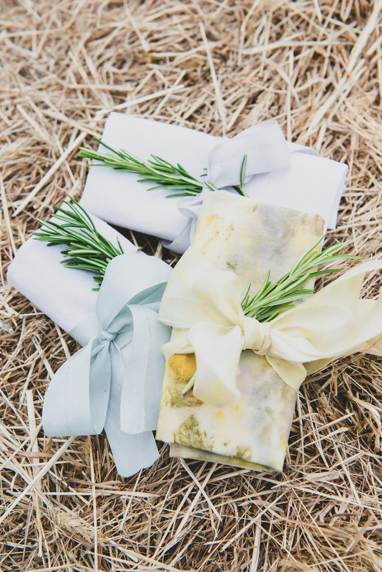 Naturally dyed napkins and fabrics for Wild at Heart