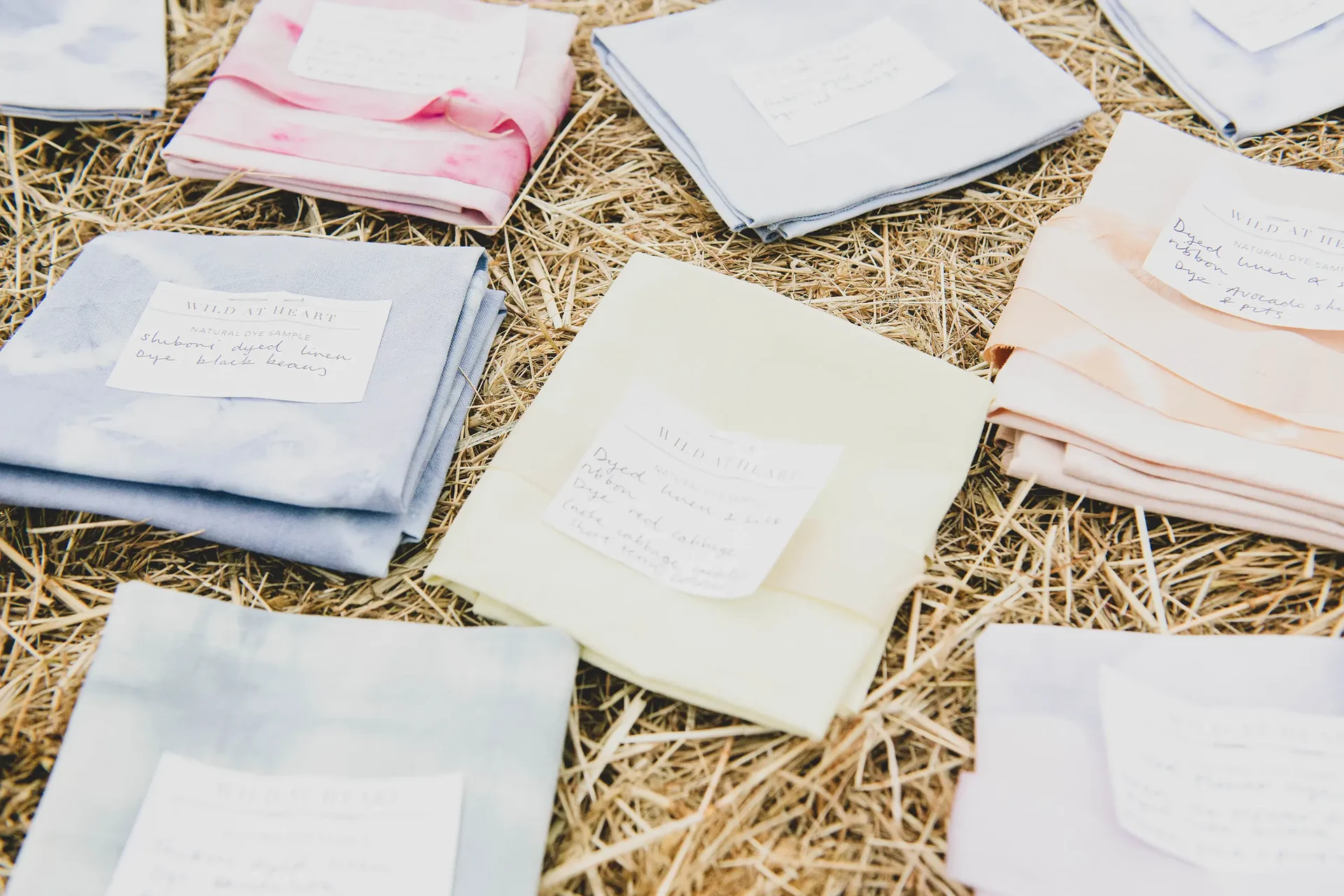 Naturally dyed napkins and fabrics for Wild at Heart 3